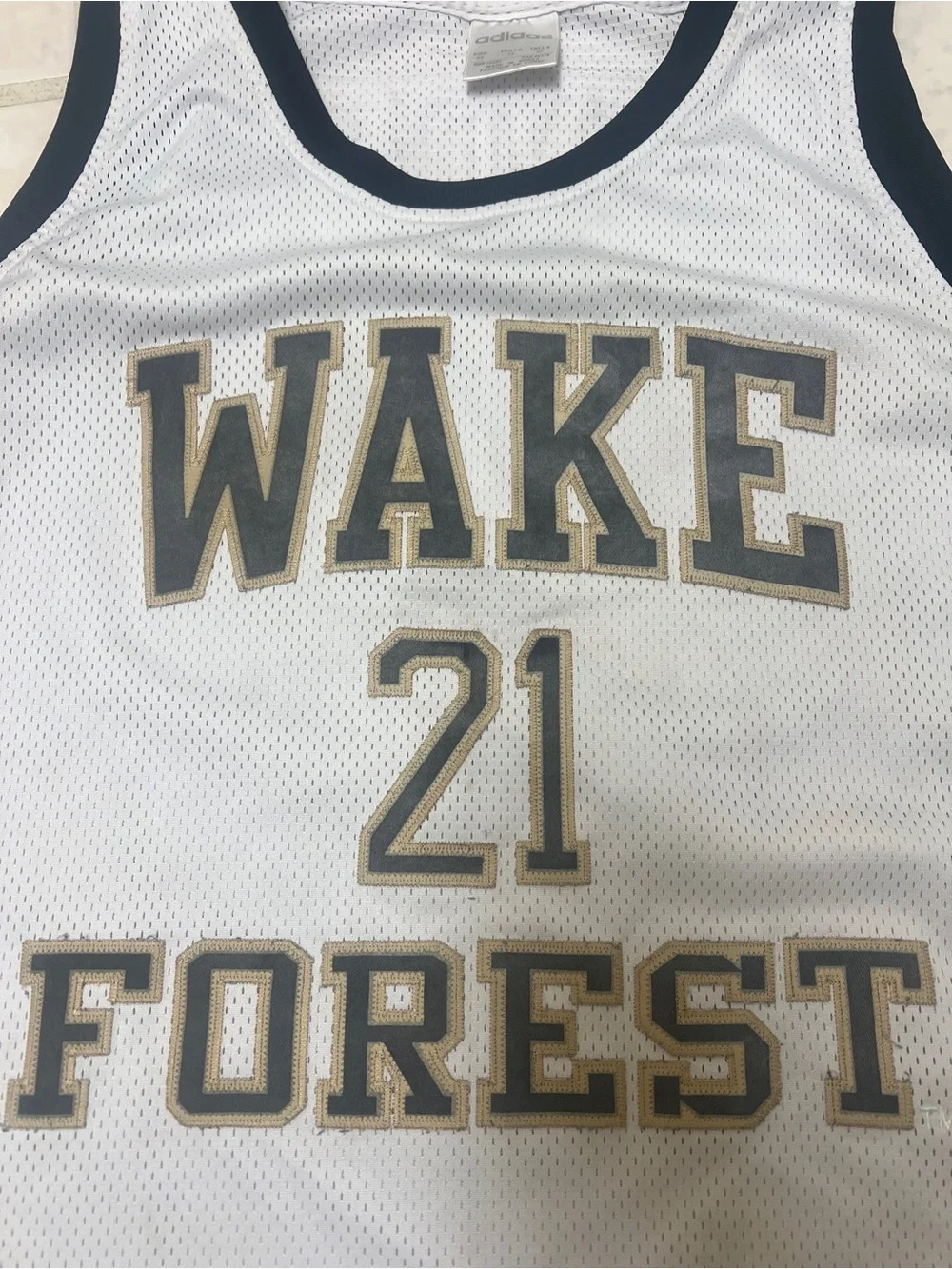 Tim Duncan Wake Forest Demon Deacons Adidas Jersey True School Sewn Men XL 52
